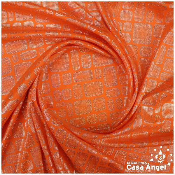 PAN DE ORO NARANJA ESTAMPADO CON FOIL SERIE BLOCK 150cm
