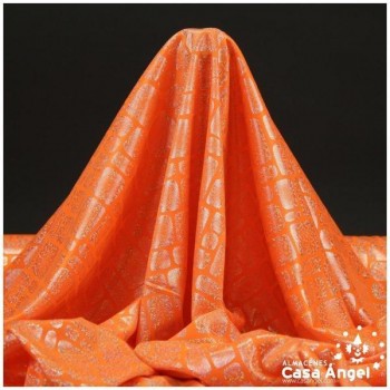 PAN DE ORO NARANJA ESTAMPADO CON FOIL SERIE BLOCK 150cm