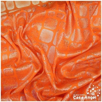 PAN DE ORO NARANJA ESTAMPADO CON FOIL SERIE BLOCK 150cm