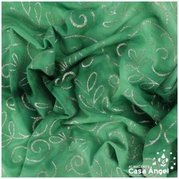 LYCRA VERDE DEGRADÉ ESTAMPADA GLITTER SERIE BONSAI 150cm