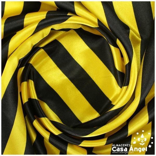 RASO ESTAMPADO RAYAS AMARILLAS Y NEGRAS 150cm