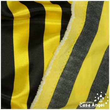 RASO ESTAMPADO RAYAS AMARILLAS Y NEGRAS 150cm