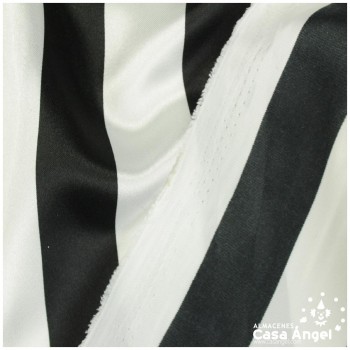 RASO ESTAMPADO RAYAS BLANCAS Y NEGRAS 150cm