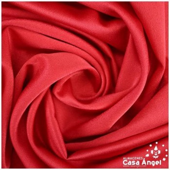 CREPE ROJO SATINADO CALIDAD EXTRA SERIE INDIA 150cm
