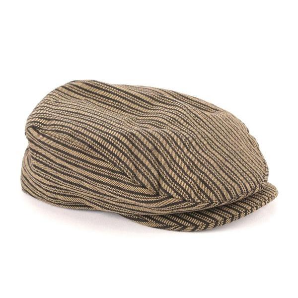 GORRA CAMPERA MARRON DE RAYAS