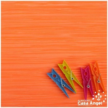 TELA PUNTO PLISADA NARANJA NEÓN 150cm