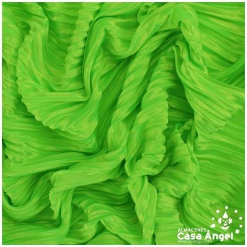 TELA PUNTO PLISADA VERDE NEÓN 150cm