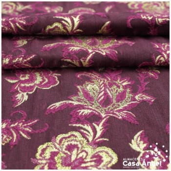 BROCADO MORADO BAJORRELIEVE SERIE ROSE 140cm