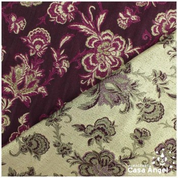 BROCADO MORADO BAJORRELIEVE SERIE ROSE 140cm