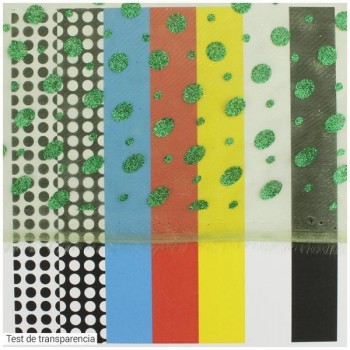 GASA VERDE CON LUNARES DE ESCARCHA SERIE ADA 150cm