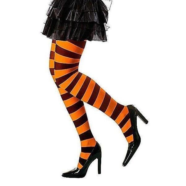 PANTY DE LISTAS NARANJA NEGRO ADULTO