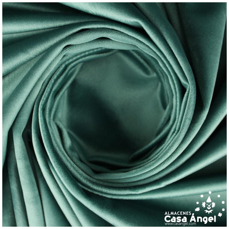 TERCIOPELO VERDE MENTA OSCURO SUAVE EFECTO AGUA SERIE KUKI 150cm