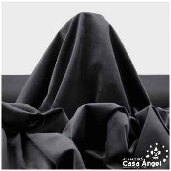 TERCIOPELO NEGRO SUAVE EFECTO AGUA SERIE KUKI 150cm