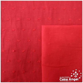 PLUMETI ROJO DE ALGODÓN BATISTA 150cm