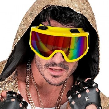 GAFAS DE ESQUÍ DE LOS 80 AMARILLO NEÓN