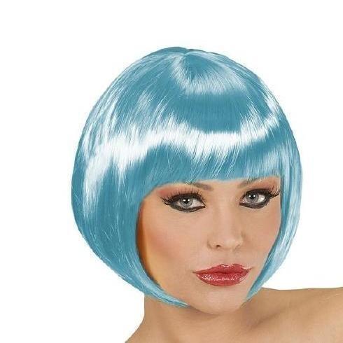 PELUCA MEDIA MELENA AZUL TURQUESA