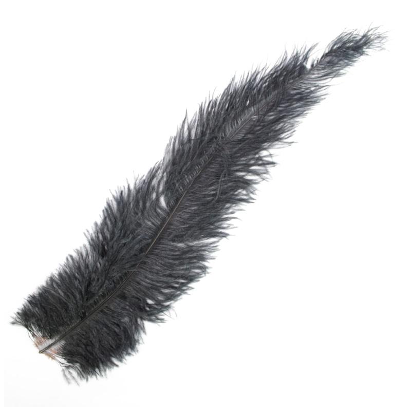 PLUMA DE AVESTRUZ NEGRO WING FLOSS 35-45cm
