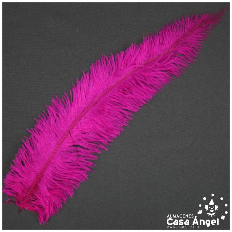 PLUMA DE AVESTRUZ FUCSIA WING FLOSS 35-45cm