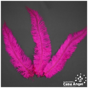 PLUMA DE AVESTRUZ FUCSIA WING FLOSS 35-45cm