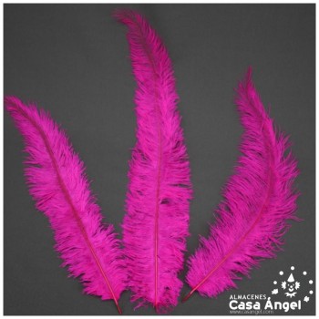 PLUMA DE AVESTRUZ FUCSIA WING FLOSS 35-45cm
