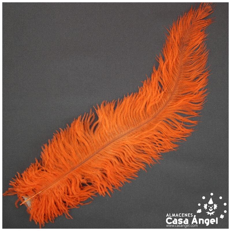 PLUMA DE AVESTRUZ NARANJA WING FLOSS 35-45cm