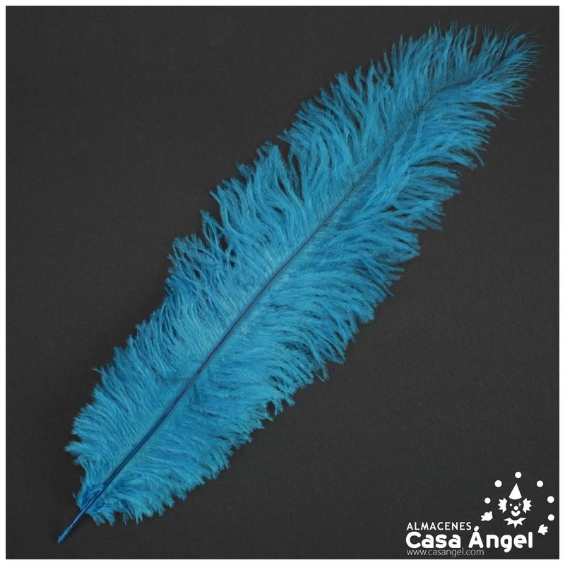 PLUMA DE AVESTRUZ TURQUESA WING FLOSS 35-45cm