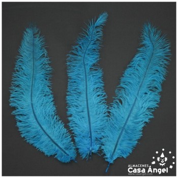 PLUMA DE AVESTRUZ TURQUESA WING FLOSS 35-45cm