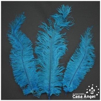 PLUMA DE AVESTRUZ TURQUESA WING FLOSS 35-45cm
