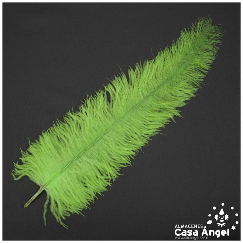 PLUMA DE AVESTRUZ VERDE PISTACHO WING FLOSS 35-45cm