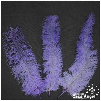 PLUMA DE AVESTRUZ VERDE CLARO WING FLOSS 35-45cm