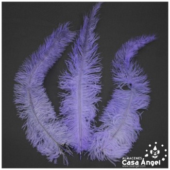 PLUMA DE AVESTRUZ VERDE CLARO WING FLOSS 35-45cm