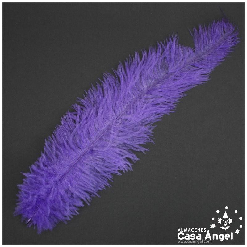 PLUMA DE AVESTRUZ MORADAS WING FLOSS 35-45cm