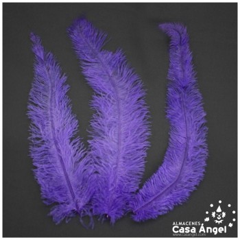 PLUMA DE AVESTRUZ MORADAS WING FLOSS 35-45cm