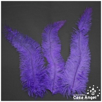 PLUMA DE AVESTRUZ MORADAS WING FLOSS 35-45cm