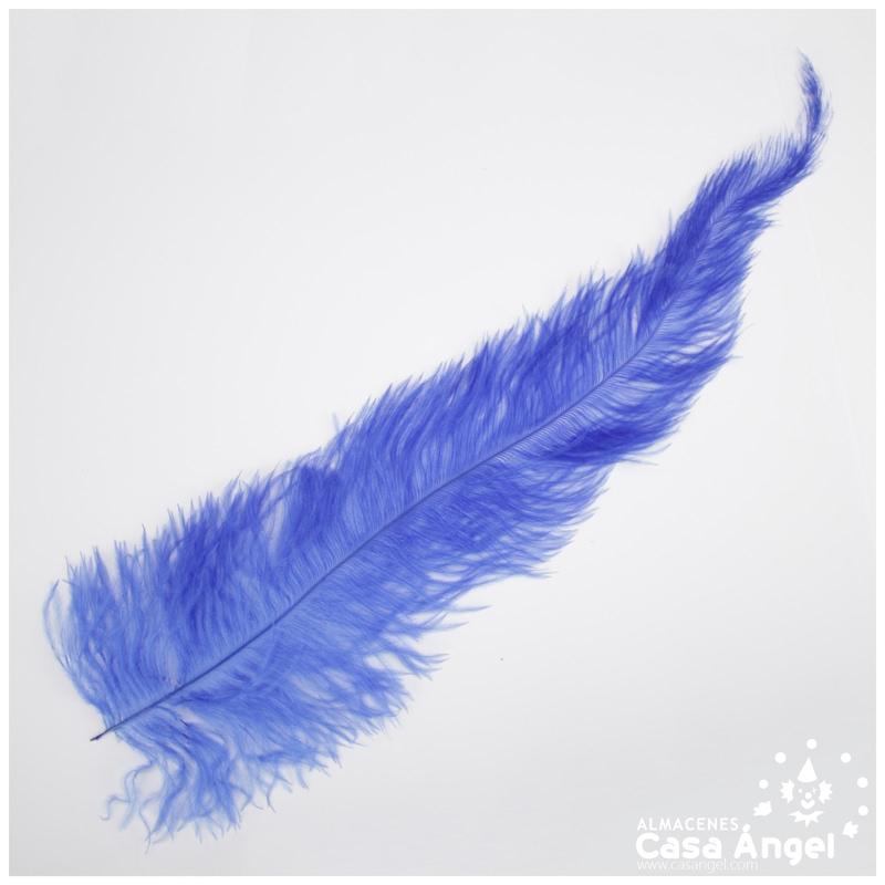PLUMA DE AVESTRUZ AZUL WING FLOSS 35-45cm