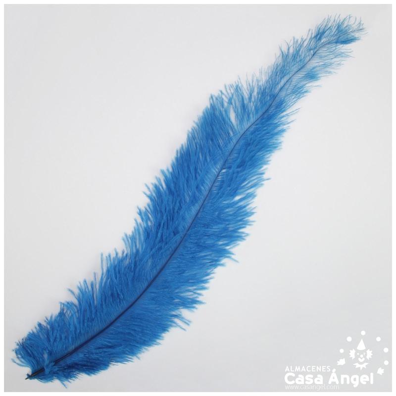 PLUMA DE AVESTRUZ TURQUESA OSCURO WING FLOSS 35-45cm