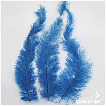 PLUMA DE AVESTRUZ TURQUESA OSCURO WING FLOSS 35-45cm