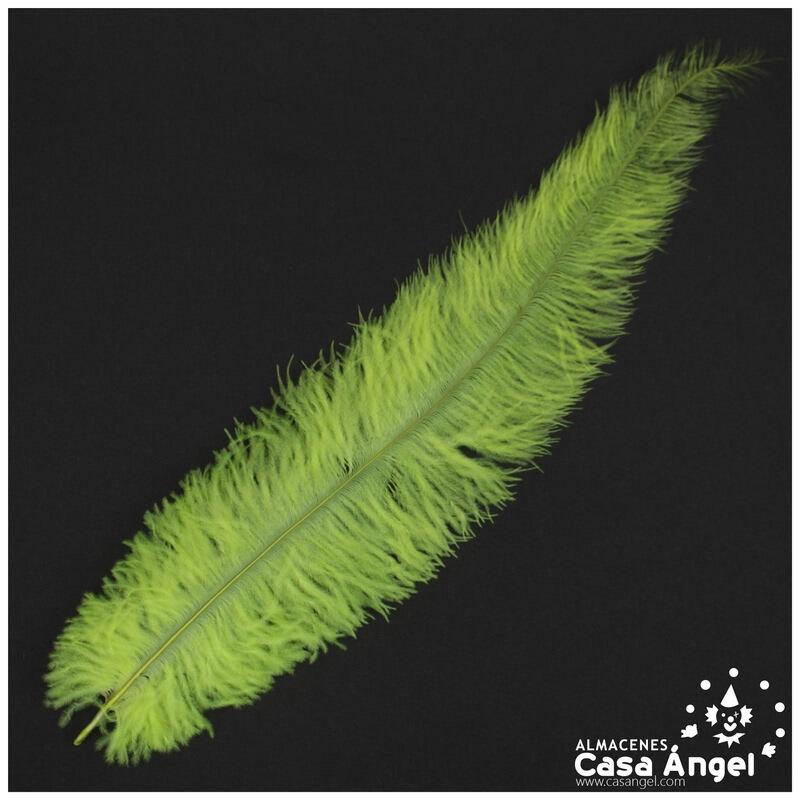 PLUMA DE AVESTRUZ AMARILLO FLÚOR WING FLOSS 35-45cm