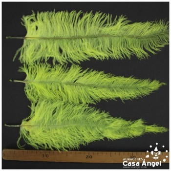 PLUMA DE AVESTRUZ AMARILLO FLÚOR WING FLOSS 35-45cm
