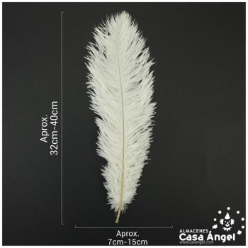 PLUMA DE AVESTRUZ FEMBODY BLANCO 35cm BOLSA 2uds