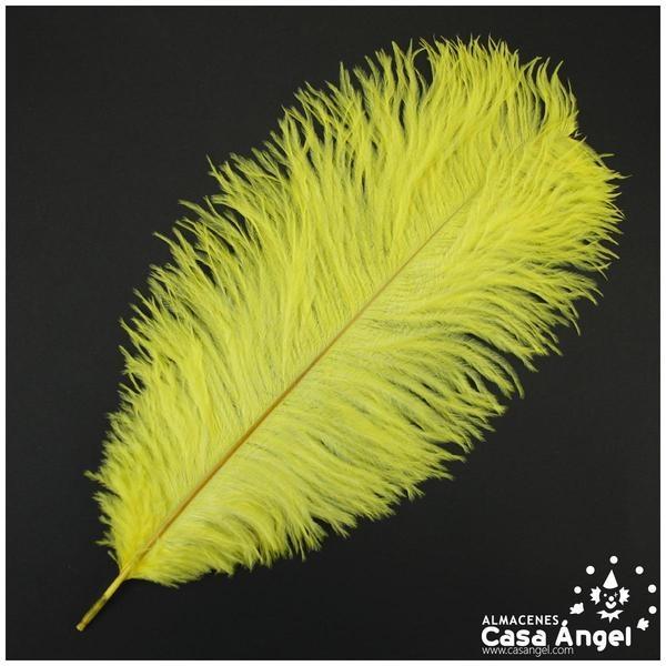 PLUMA DE AVESTRUZ FEMBODY AMARILLO 35cm