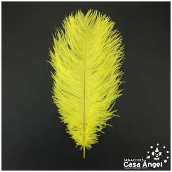 PLUMA DE AVESTRUZ FEMBODY AMARILLO 35cm