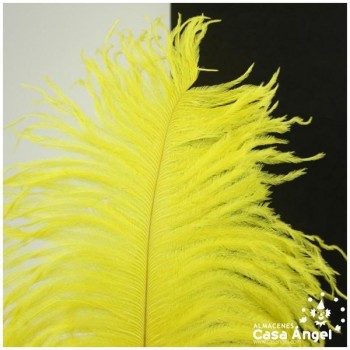PLUMA DE AVESTRUZ FEMBODY AMARILLO 35cm