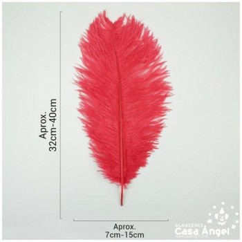 PLUMA DE AVESTRUZ FEMBODY ROJO 35cm
