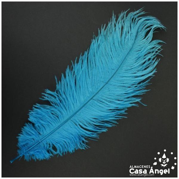 PLUMA DE AVESTRUZ FEMBODY TURQUESA 35cm