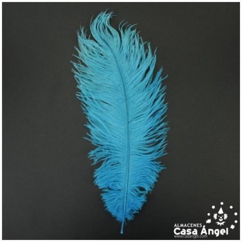 PLUMA DE AVESTRUZ FEMBODY TURQUESA 35cm