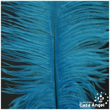 PLUMA DE AVESTRUZ FEMBODY TURQUESA 35cm