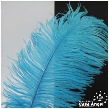 PLUMA DE AVESTRUZ FEMBODY TURQUESA 35cm