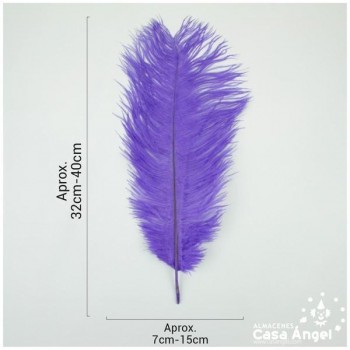 PLUMA DE AVESTRUZ FEMBODY MORADA 35cm