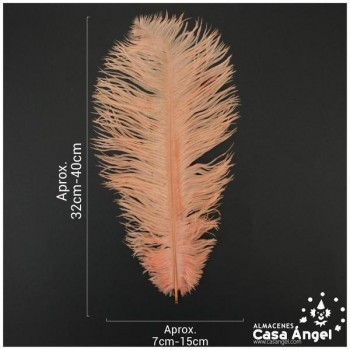 PLUMA DE AVESTRUZ FEMBODY CORAL 35cm